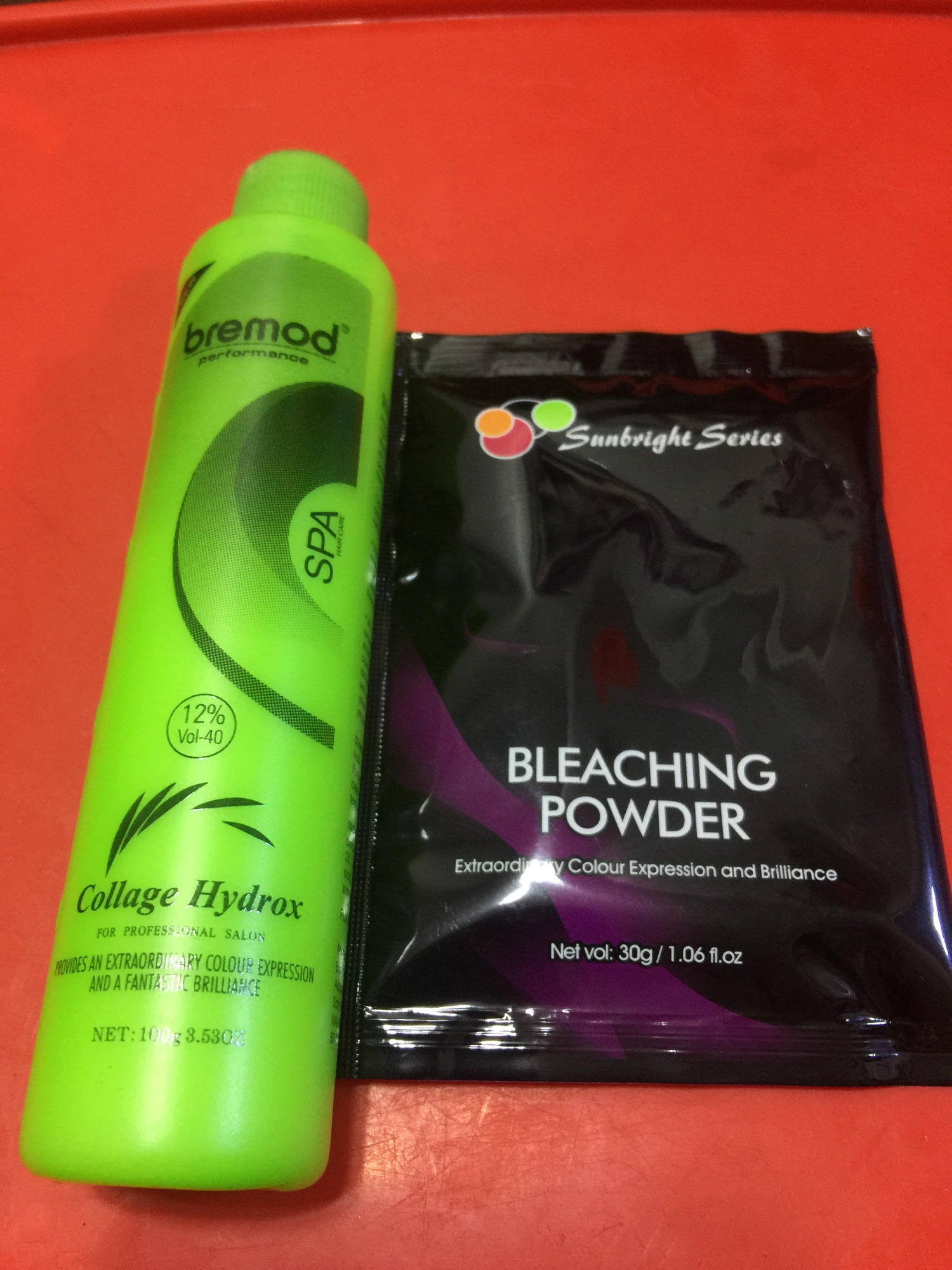 Sunbright bleaching powder 25g and bremod oxidizer 100 ml | Lazada PH