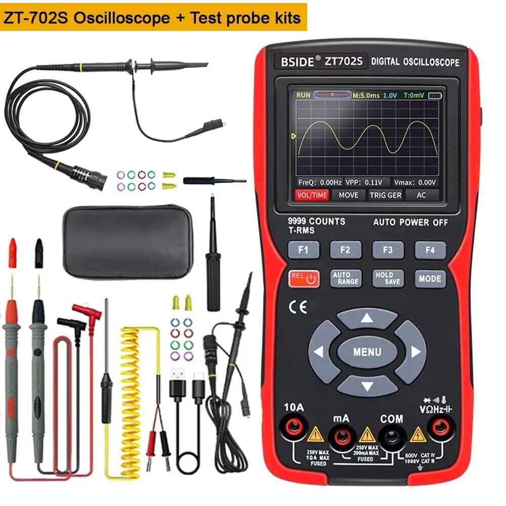 BSIDE ZT702S Digital Oscilloscope Professional Handheld Multimeter Auto ...