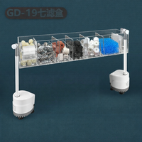 Jeneca | Low Water Level Wall-Mounted 3 in 1 Oxygenating Filtering Circulation System Aquarium Filter