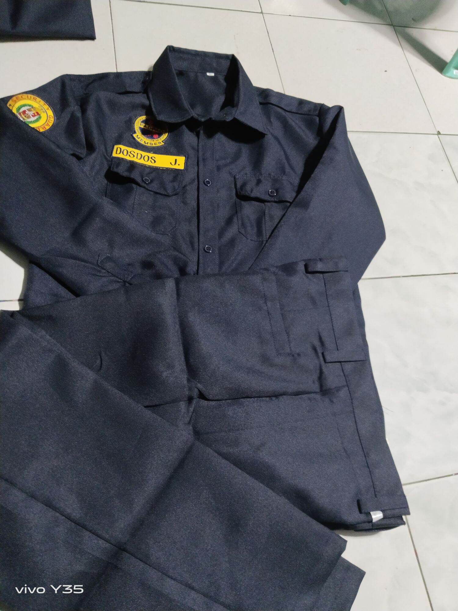 Security guard uniform set Long sleeve w/ namecloth, agency, PADPAO ...