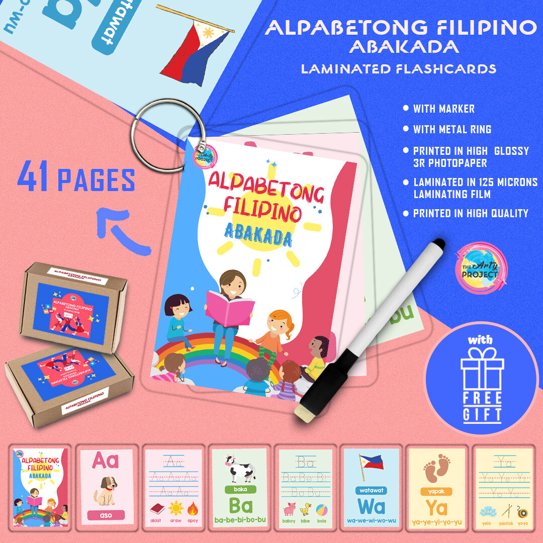 ALPABETONG FILIPINO ABAKADA LAMINATED FLASHCARDS WITH TRACING | Lazada PH