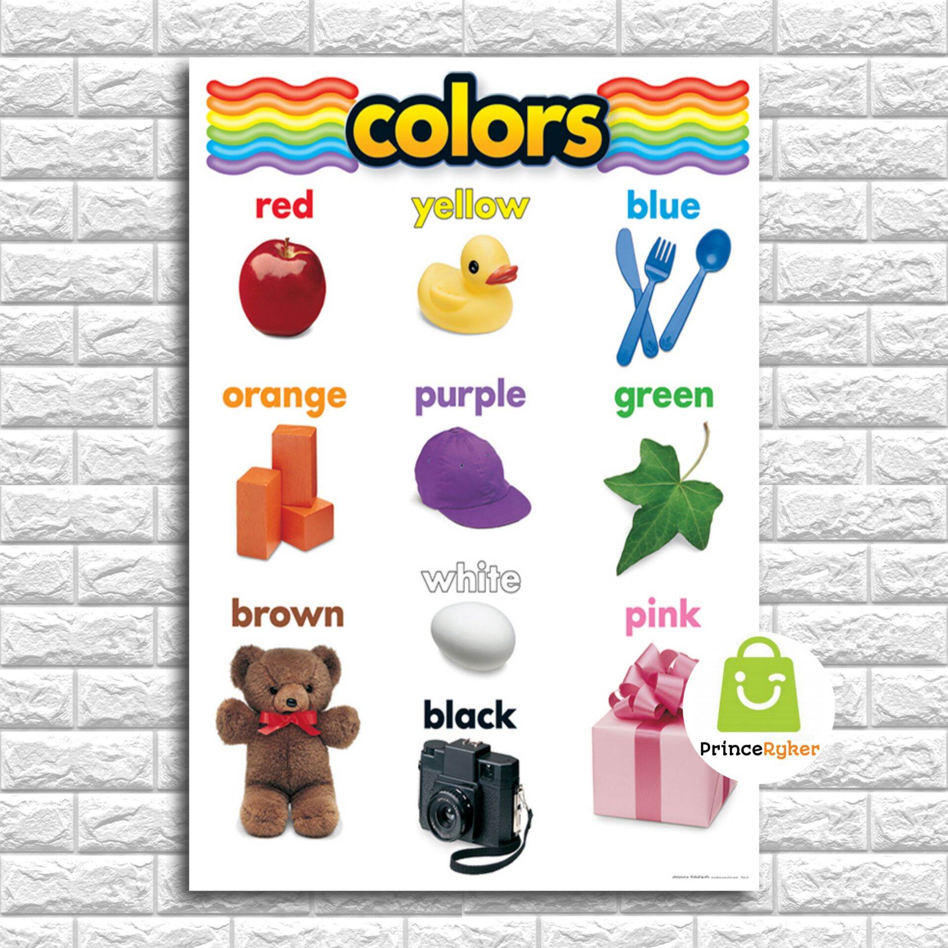 Educational Colors Chart | A4 Size Laminated Chart | Colors Educational ...