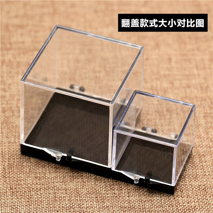 Acrylic Transparent Mineral Crystal Specimen Storage Box Fossil Raw Stone Display Case Jewelry Organizer Box Sample Case. 