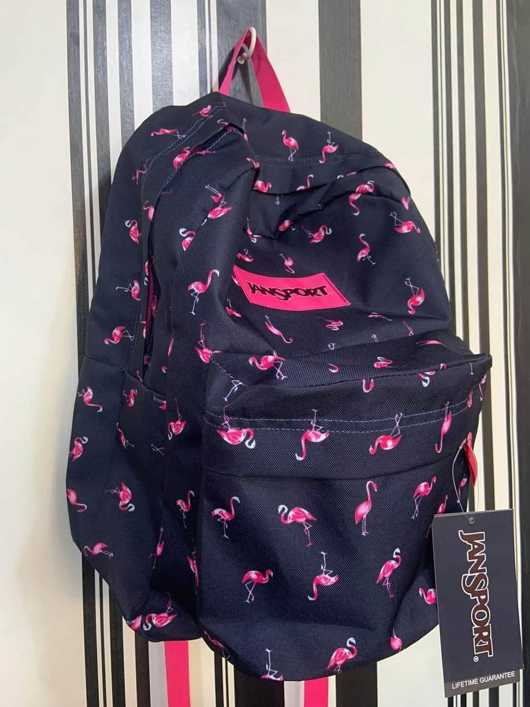 flamingo patern jansport backpack Big Student while the adjustable backpack straps allow you to carry the bag comfortably Animal Print Jansport Back Pack