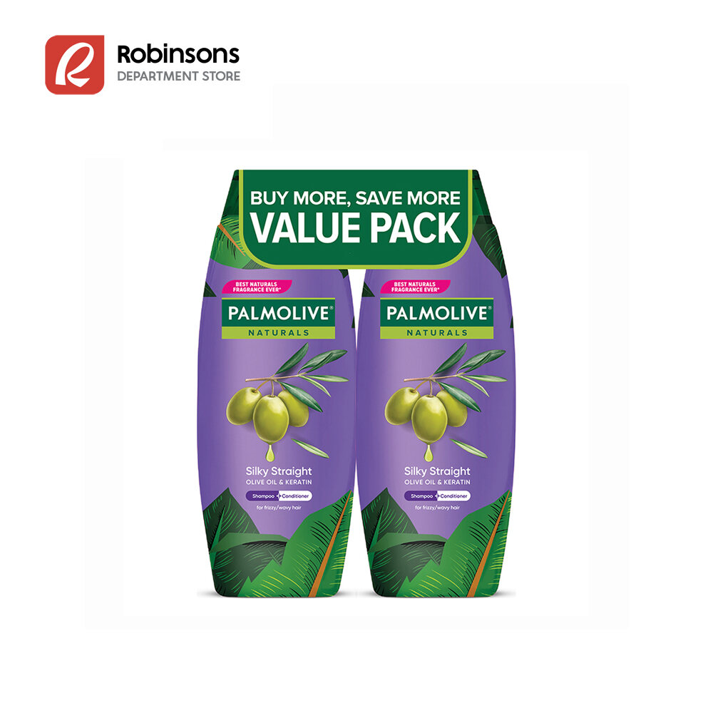 Palmolive Naturals Shampoo Silky Straight 400ML+400ML Bundle Pack ...