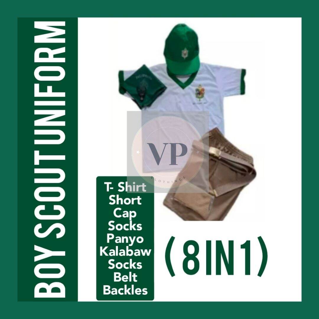 BSP SET / BOY SCOUT SET ( 9 IN 1 ) SCOUTING UNIFORM / BSP LAGING HANDA ...