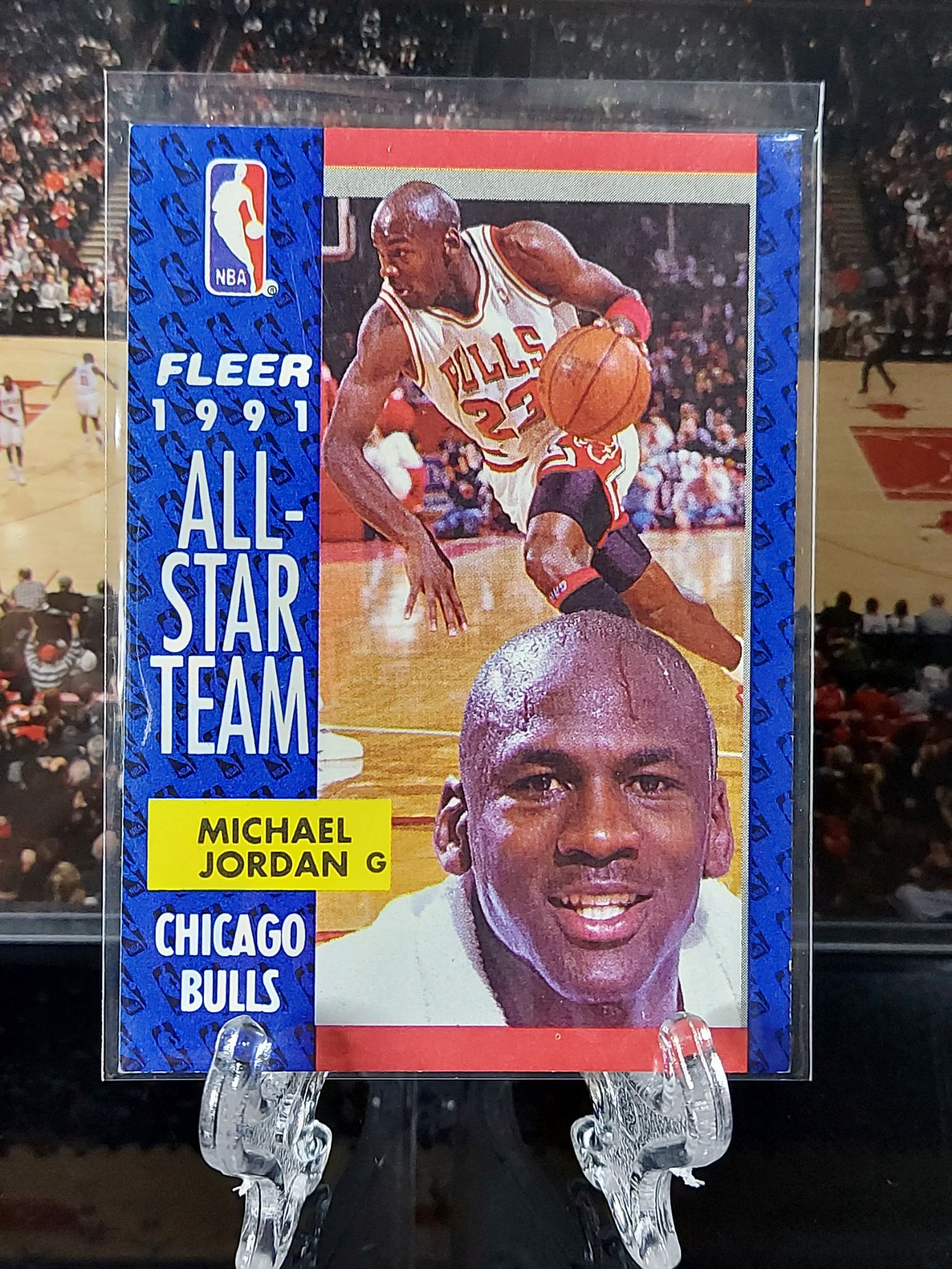 vintage / original NBA card 1991 Fleer Michael Jordan All-Star