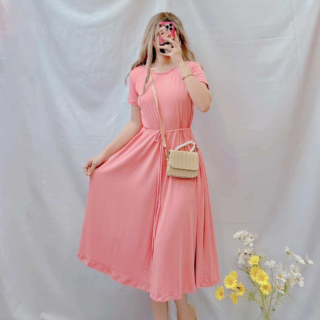 Womens peach best sale colored dresses