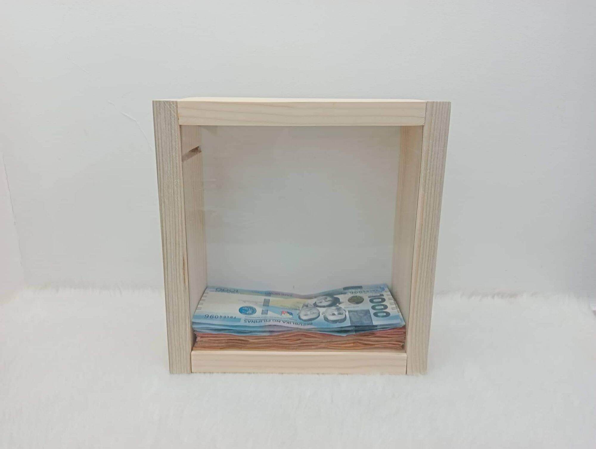 Reusable Wooden Alkansya | Tip Box | Paper Bill Alkansya | Team Kahoy Minimalist Ipon Challenge | Acrylic Alkansya