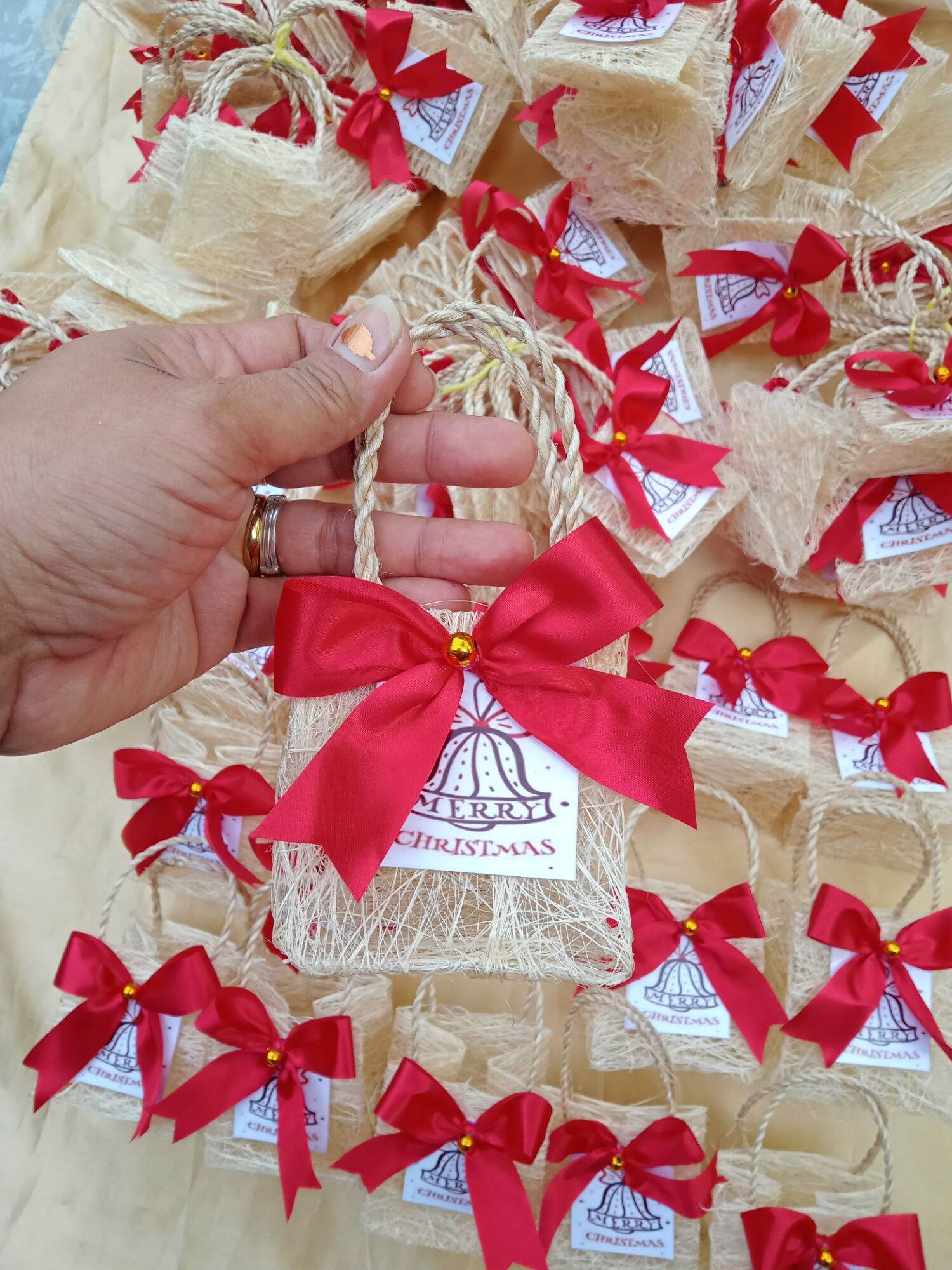 2x2inch Abaca Bags For Souvenir Packaging