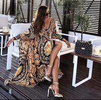 Sure Sale Bohemian Hobo Dress V neck Occasional outfit trending Sexy Elegant