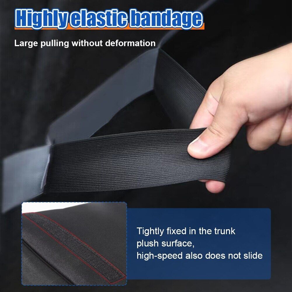 Car Trunk Storage Fixed Belt Black Trunk Organizer Strap Nylon Fire