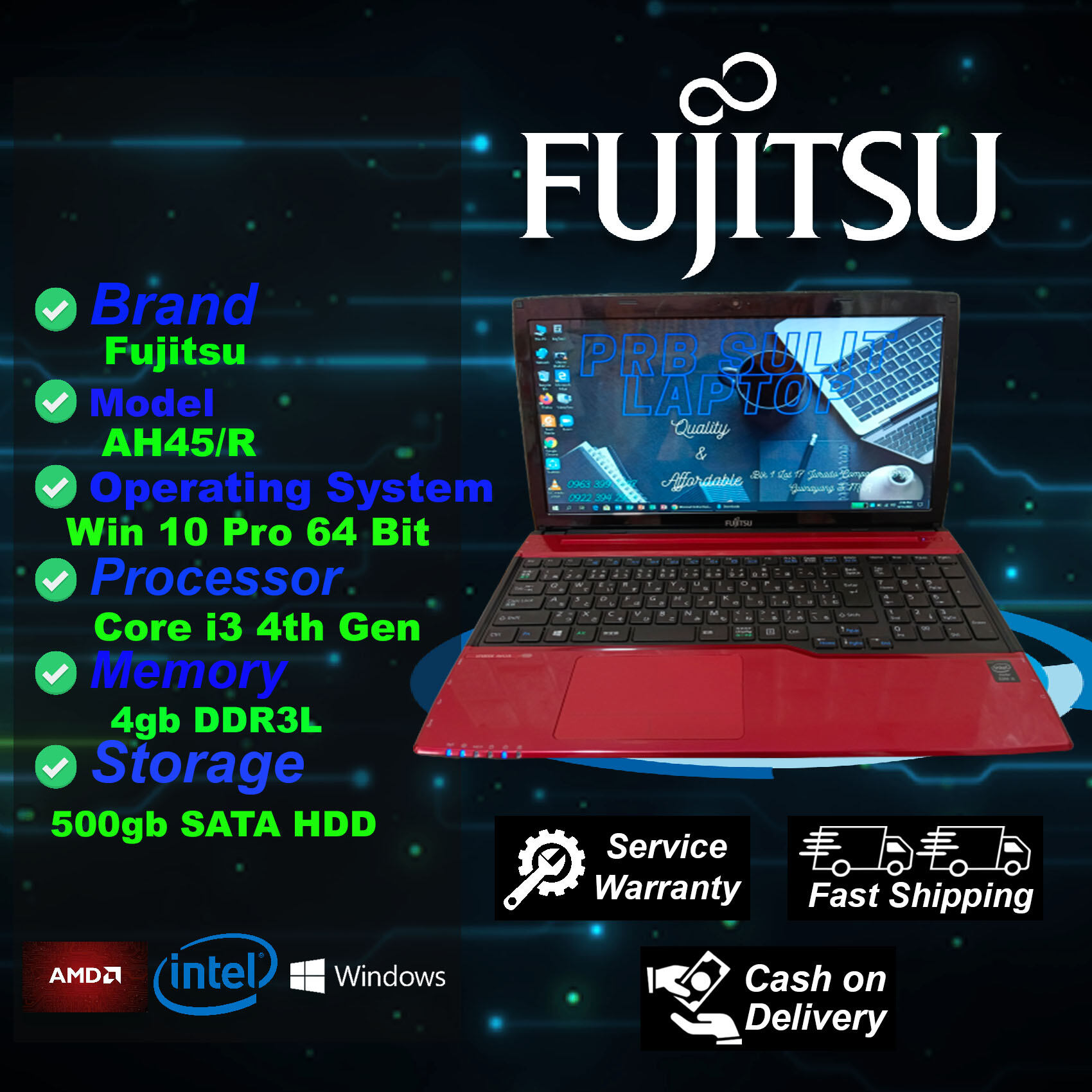 100% Legit Original High Quality Japan Laptop Fujitsu AH45/R