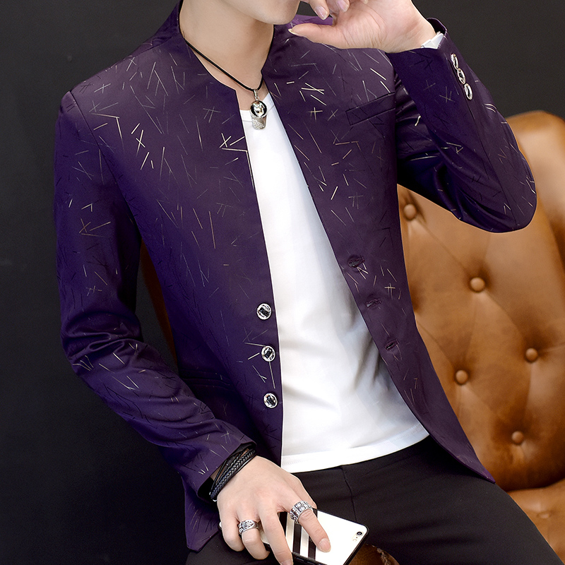 Korean Style Slim Fit Men's Casual Suit Coat