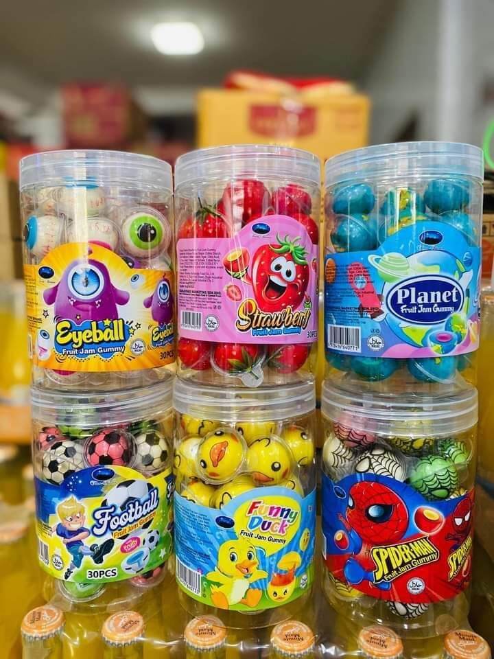 30 Pieces Fruit Jam Gummy TikTok ASMR Gummy Earth Gummy