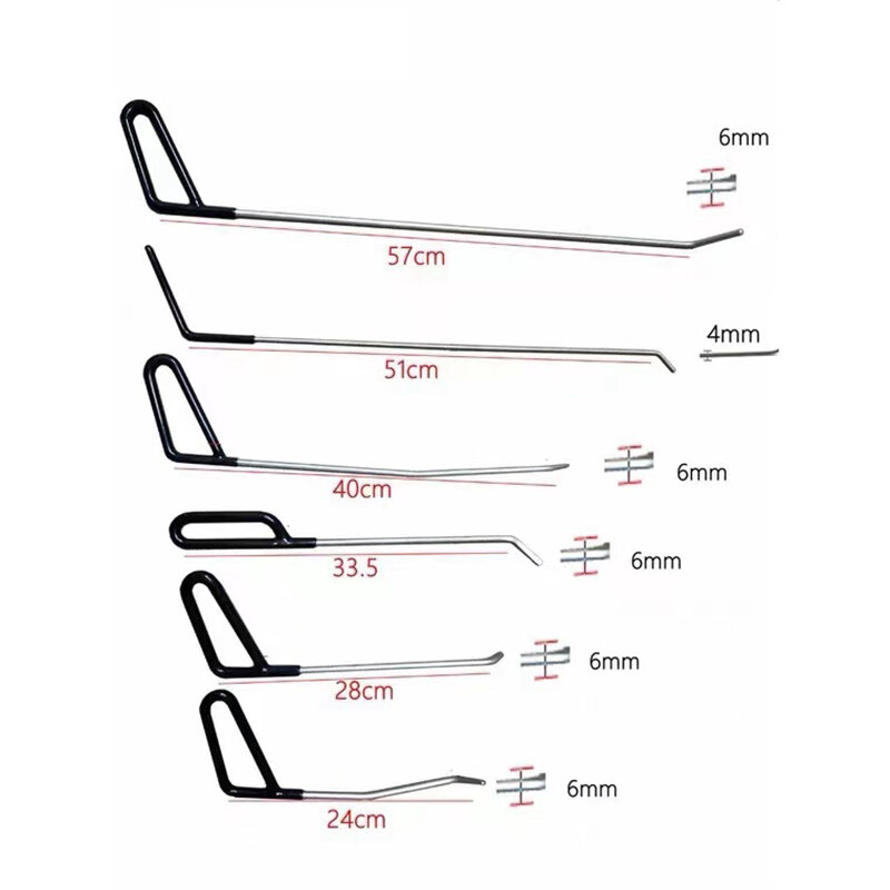 Car Dent Repair Hail Remover Hooks Rods Car Paintless Dent Removal Door ...