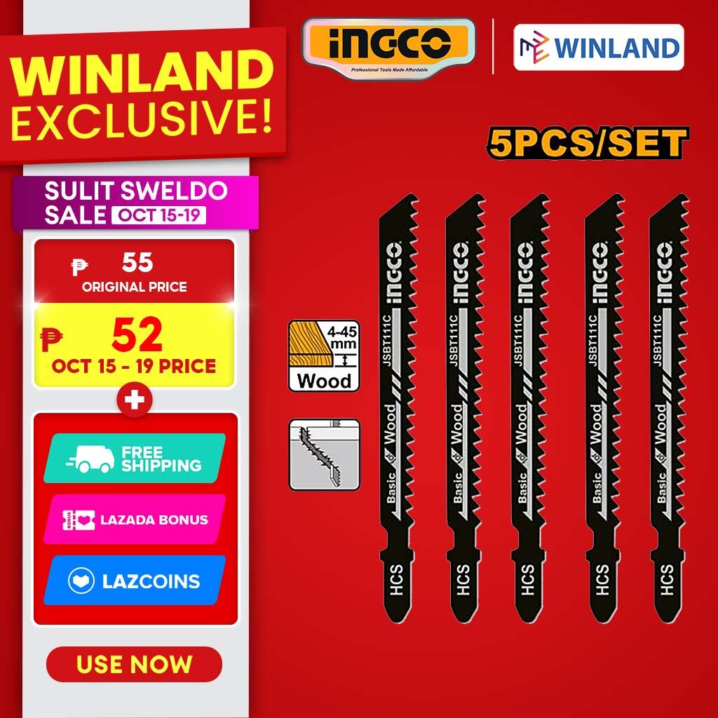 Ingco Jigsaw Blades for Wood - 5PCS Set