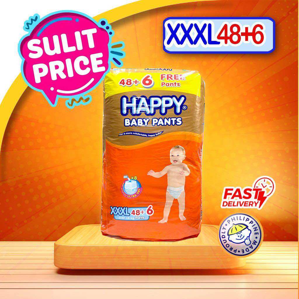 Happy Baby Pants Diapers XXXL 48’s (+6 free)