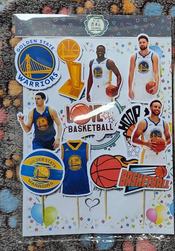 Golden State Warriors NBA Basketball Edible cake image - Itty Bitty Cake  Toppers