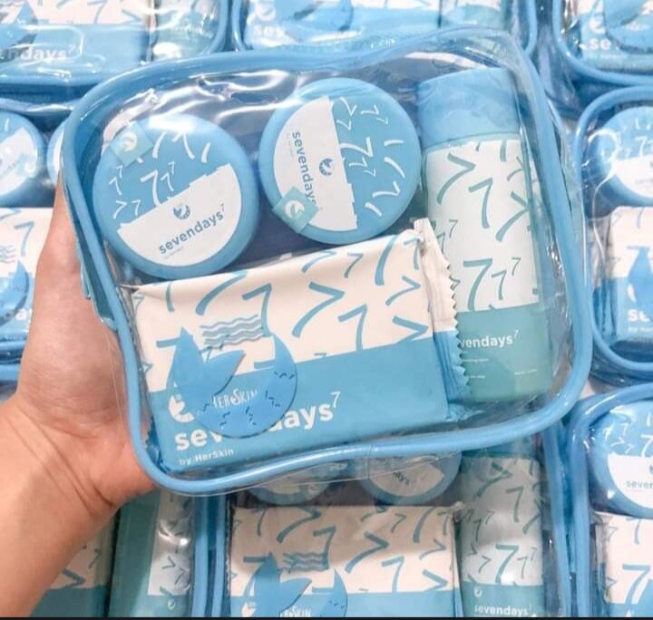 Rejuvenating Set Color:blue HER SKIN SEVEN DAYS | SECRET GLOW | HERSKIN REVITA-GLOW SKIN RESCUE ...