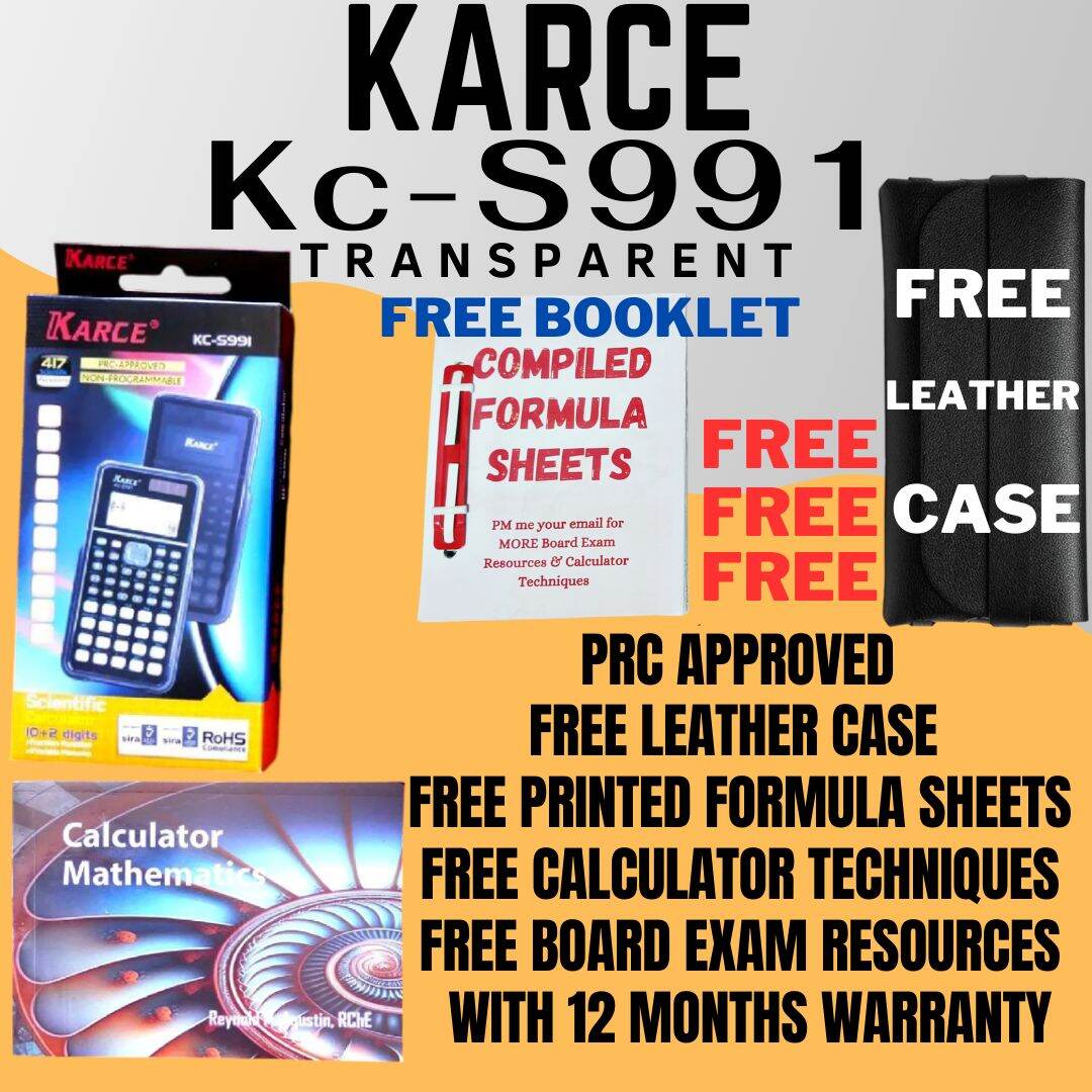 Karce Kc-S991 Kc S991 Kc S 991 TRANSPARENT Scientific Calculator Calculators Sci-Cal with 1 year warranty KcS991