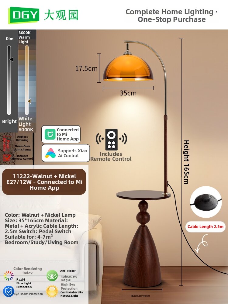 DGY | Vintage Style Living Room Bedroom Floor Lamp