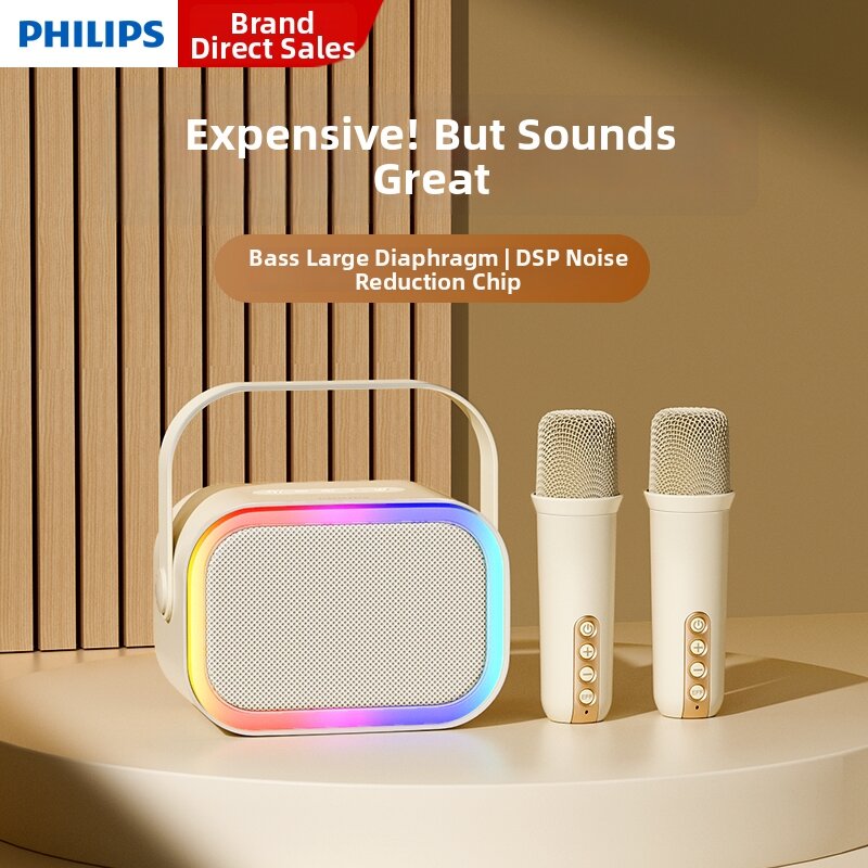 Philips | Bluetooth Karaoke Microphone Speaker Set Home Outdoor