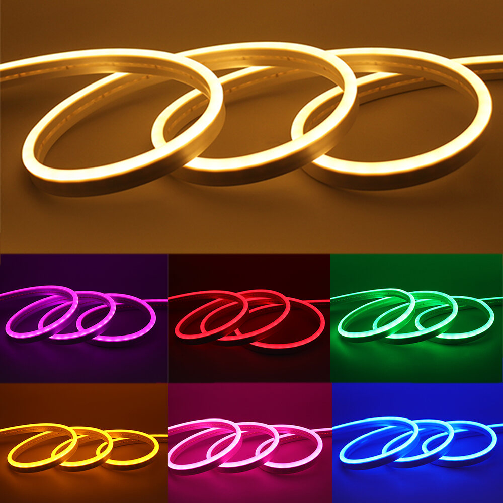 12V Neon Strip Waterproof 2835 120Leds/M Home Garden Decor White/Blue/Pink/Yellow/Red/Green Flexible Ribbion Rope LED Strip. 