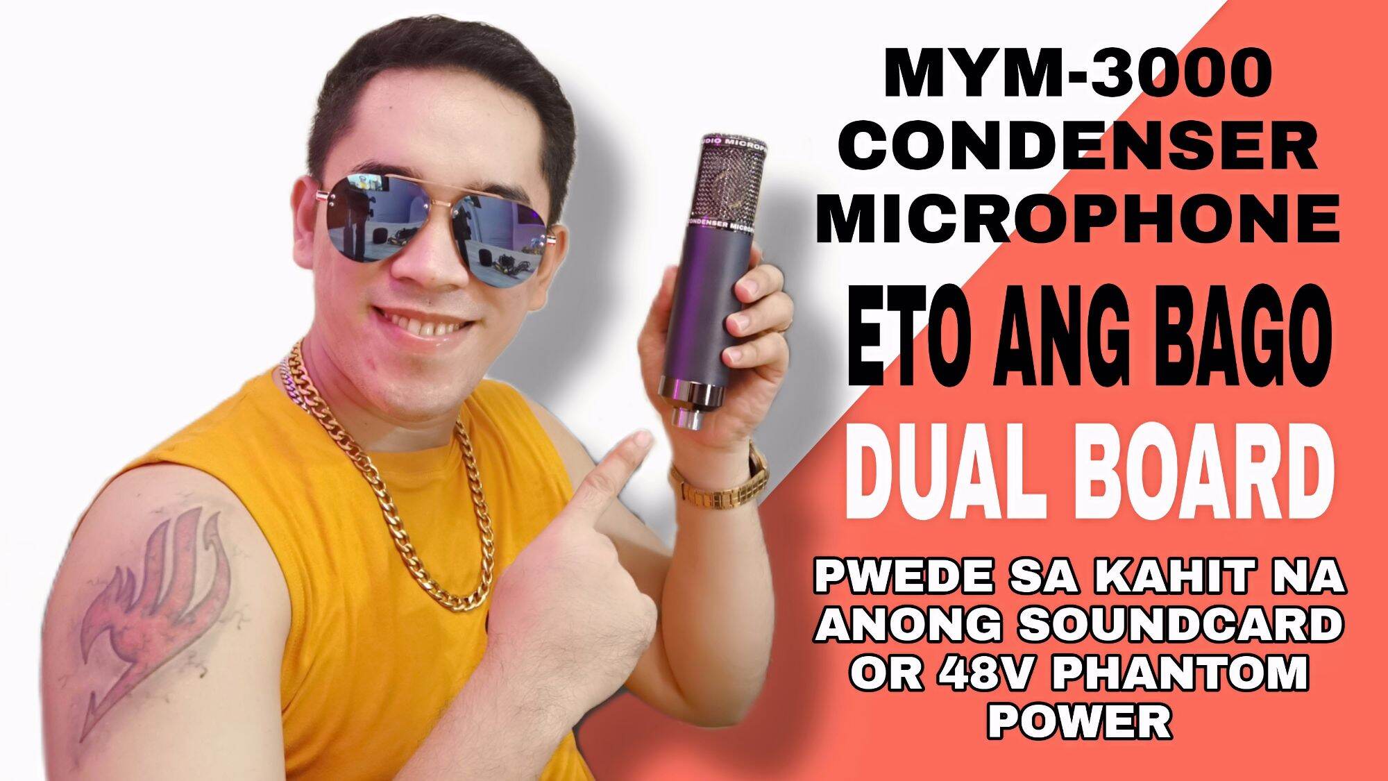 MYM3000 Condenser Microphone Dual Board Condenser Microphone Free