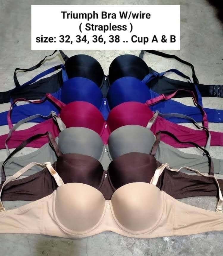 STRAPLESS TRIUMPH WANDER PUSH BRA / / WITH WIRE / CUP ( A, B ) SIZE: 32 ,34,36,38 A, B