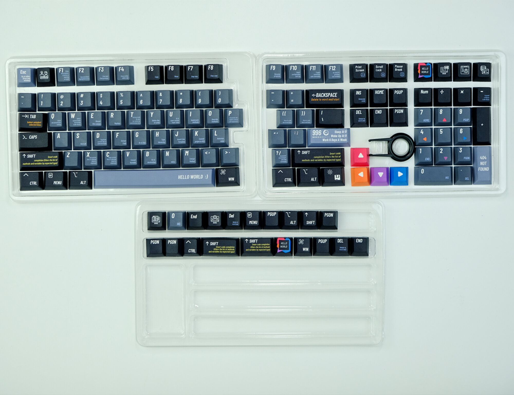 PBT Keycaps 129 Keys Programmer Keycap Cartoon Keycaps Dye Sublimation ...