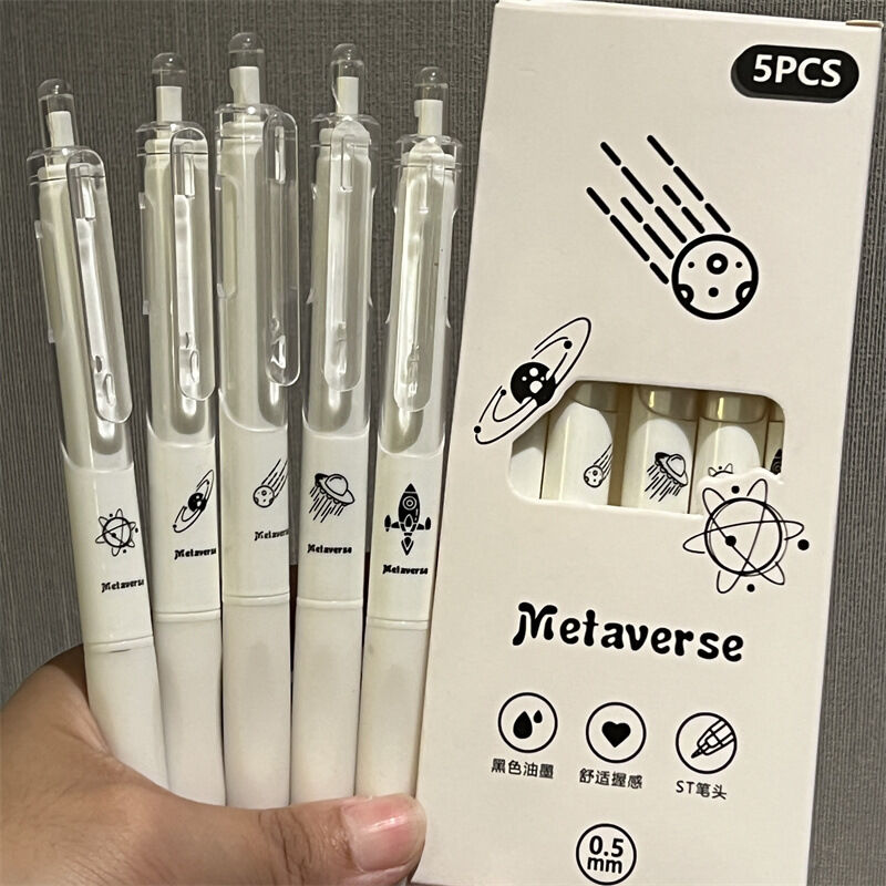 Snoopy White Pen Ins Style High Aesthetic Spring Pen St Head Boxed Super Smooth Quick Dry Black Ink Pen for Girls