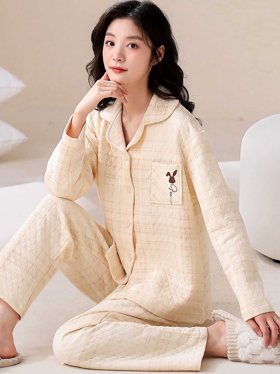 YOUQUXIONG | Three-layer Cotton Sleepwear Set for Women Presyo 1,645 Piso*Libreng Shipping