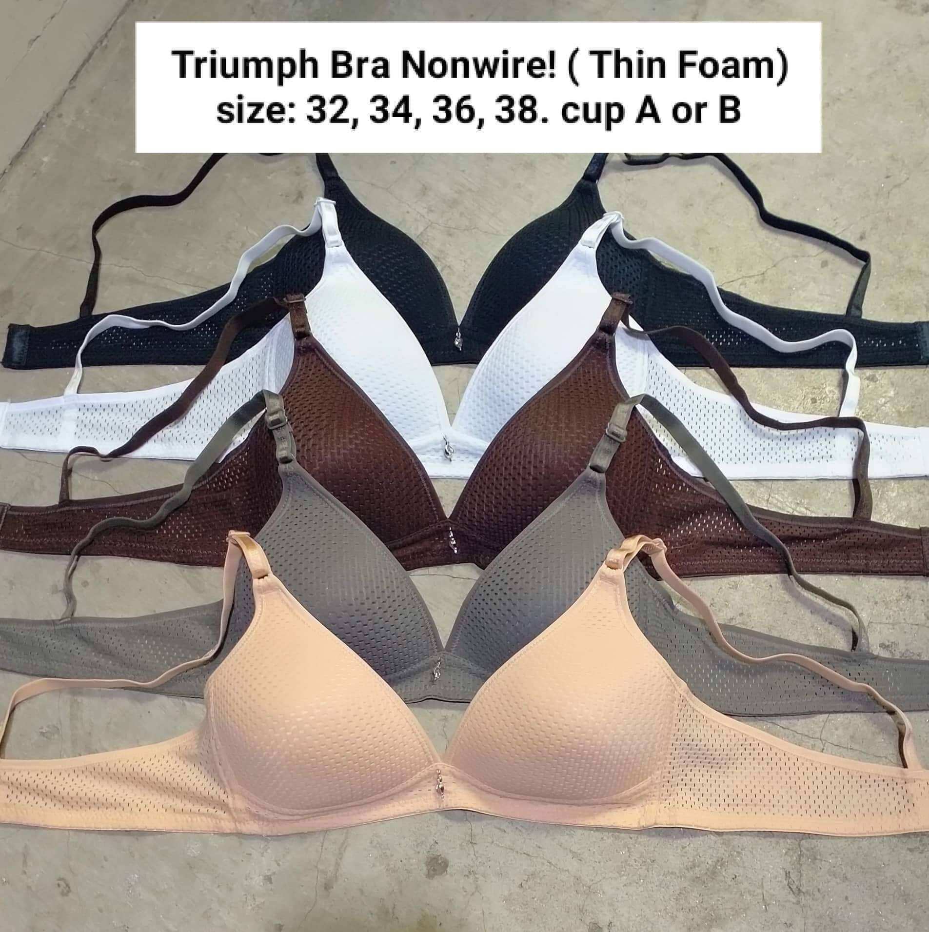 Triumph Thin Pad Nonwire! (CUP .A, B )(ONHAND)seamless bra for teens and  adult