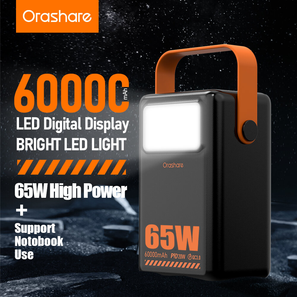 Orashare OL60A Pro 65W Power Bank with LED Display