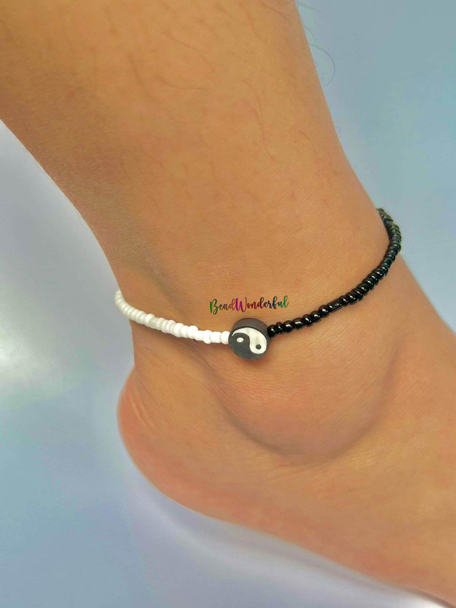 yin yang ankle bracelet