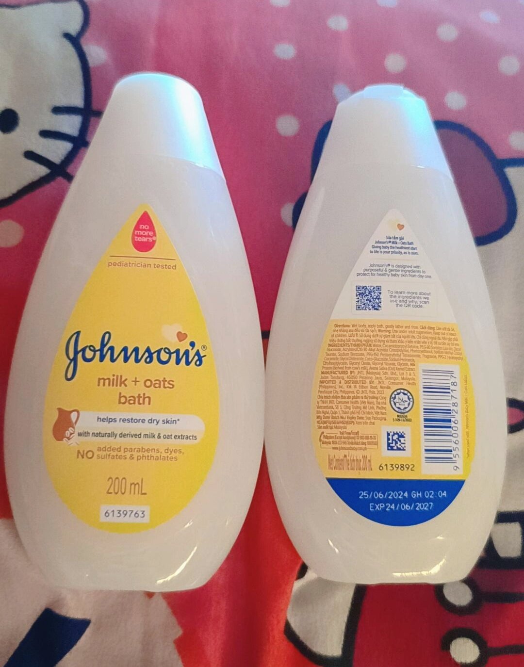 Jhonsons Baby Bath with milk & oats 200ml