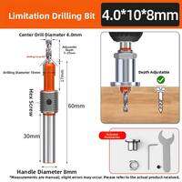 LASH | Limited Positioning Woodworking Countersunk Drill Bit with Adjustable Depth and Spiral Design