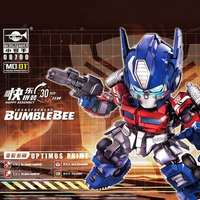 Trumpeter | Transformers Animated Series Bumblebee & Optimus Prime Mini Q Version No Glue Movable Assembly Model