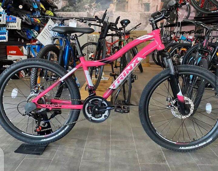 trinx mountain bike pink