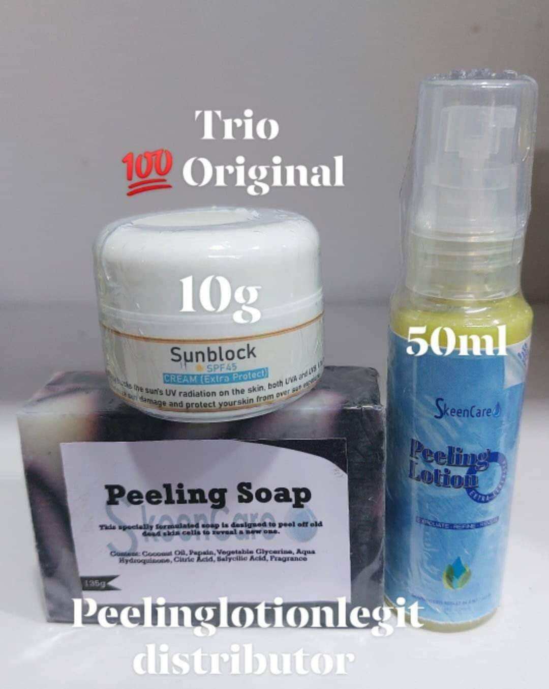 Extra Strength Peeling Trio Set with Sunblock - 50ml/10g/135g