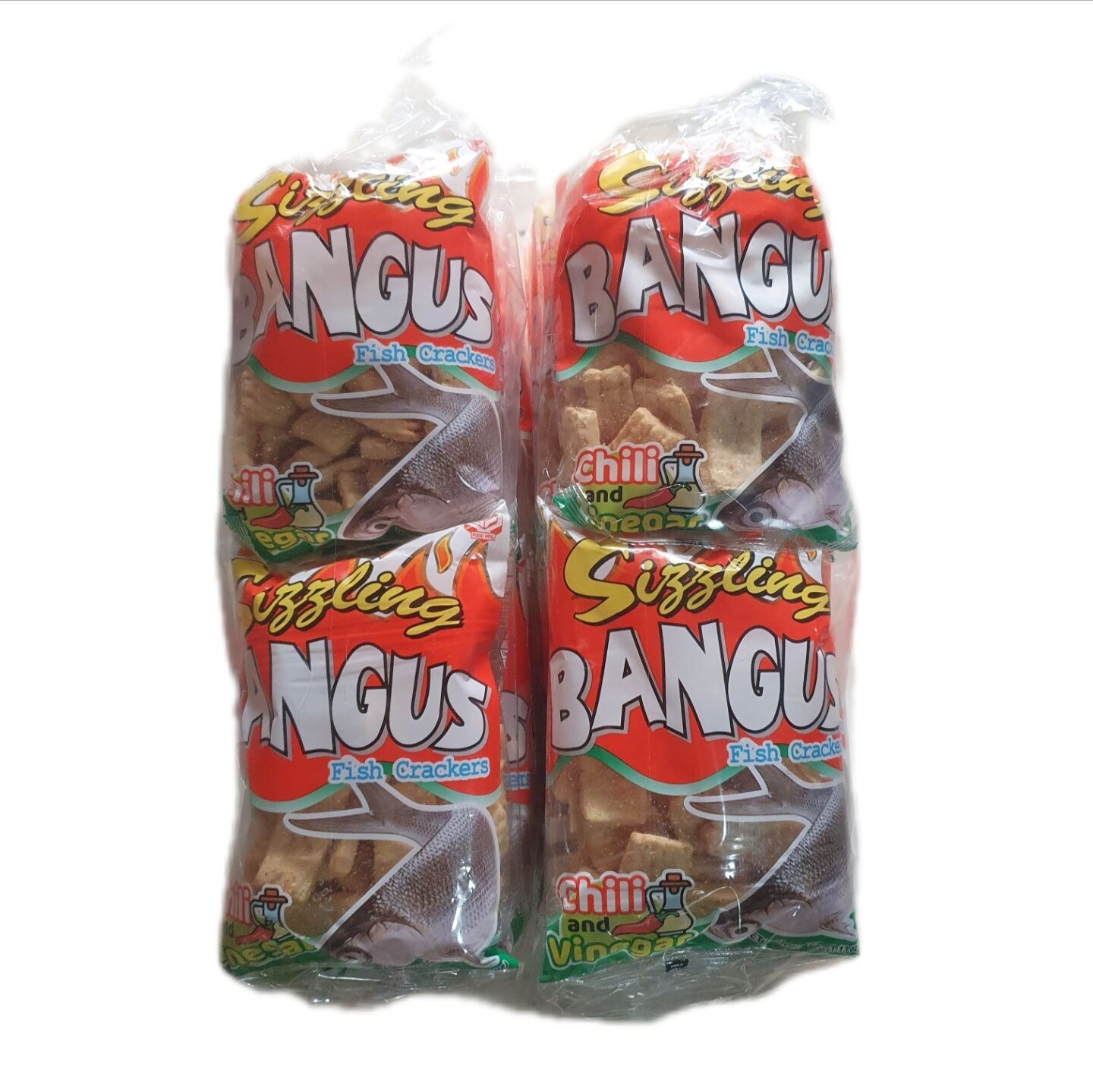 2 Packs Sizzling Bangus Fish Crackers Chili&Vinegar