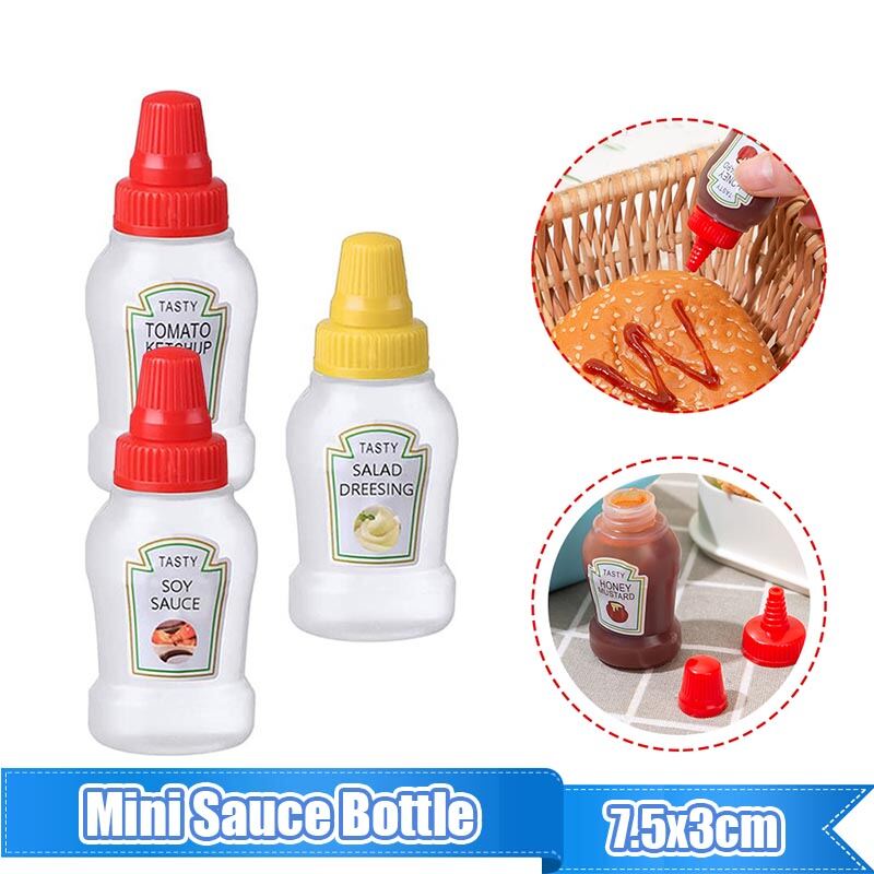 2pcs Mini Sauce Squeeze Bottle