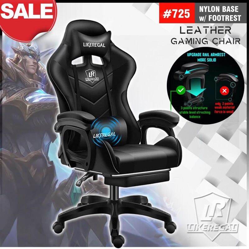 LIKEREGAL Leather Gaming Chair Lazada PH