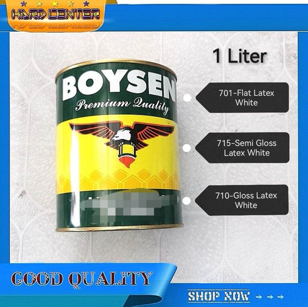 Boysen Permacoat Latex White Paint 1 Liter ,B-701 Flat Latex White , B ...