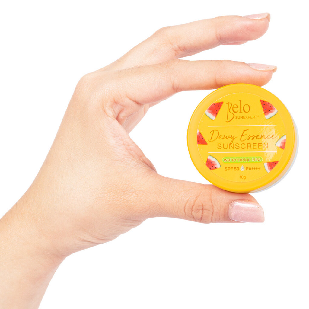 Belo Essentials Dewy Essence Sunscreen Watermelon Kiss Spf50 10g 