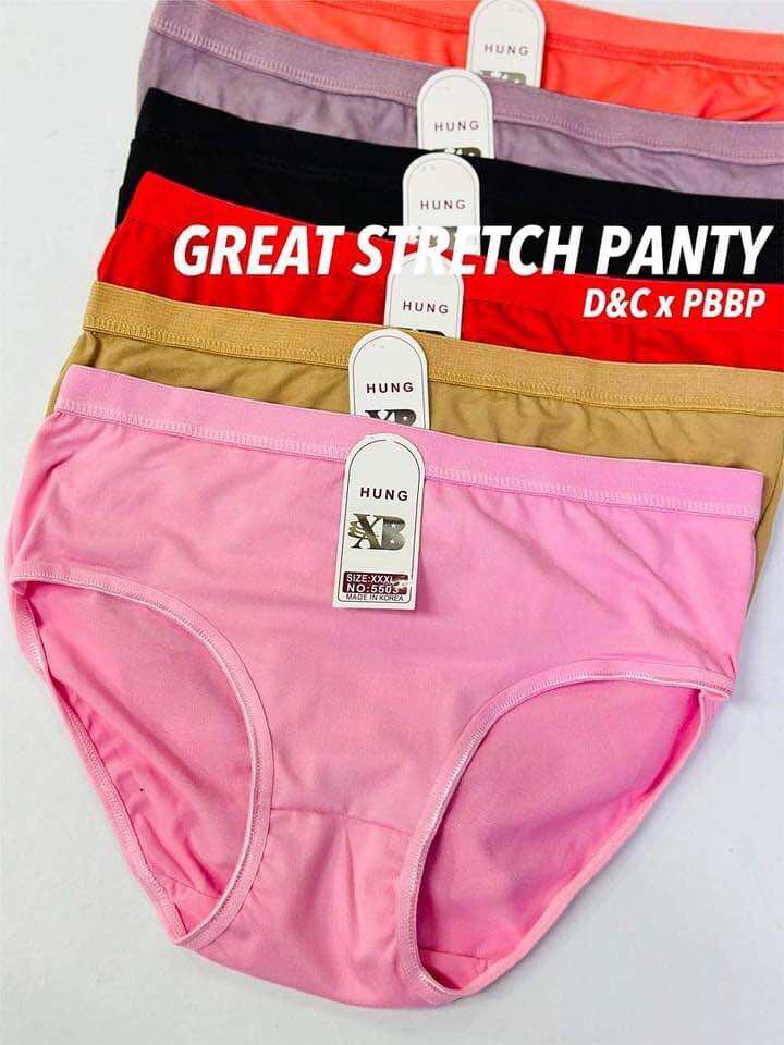 12PCS GREAT STRETCH PANTY FREESIZE FIT UP TO XXL