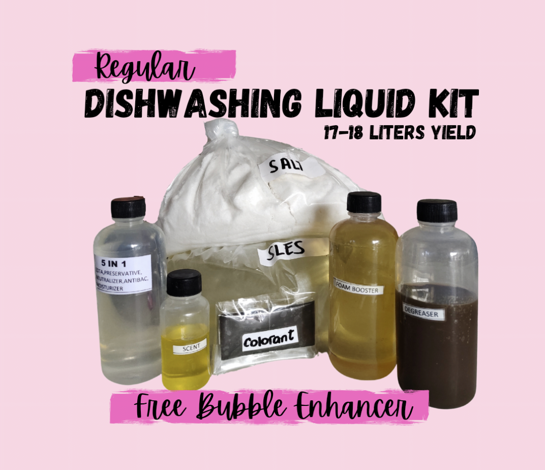 Diy Dishwashing Liquid Kit 17-18liters Yield Free Bubble Enhancer 