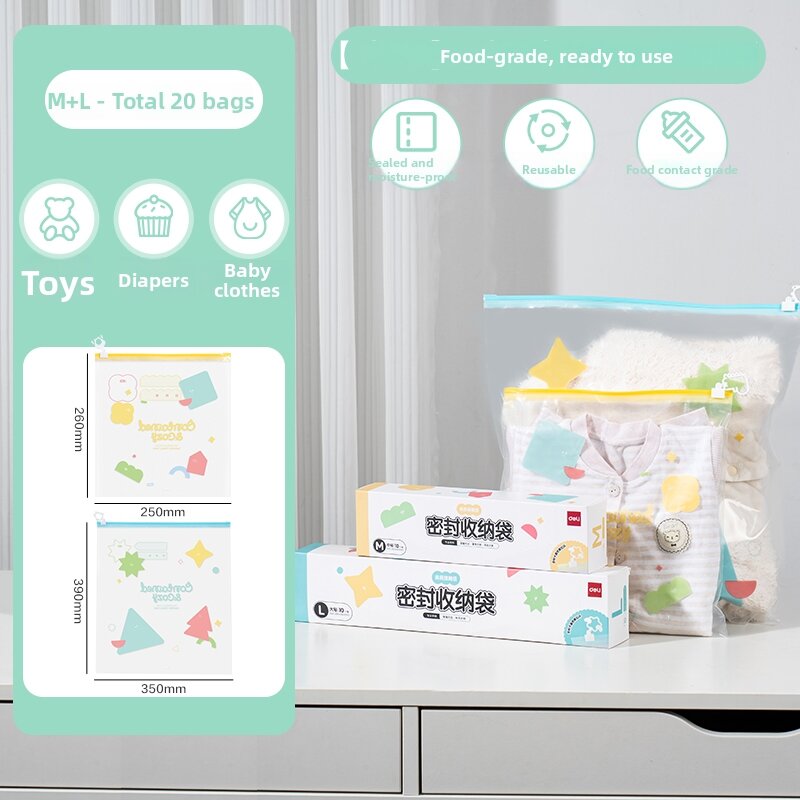 deli | Sealed Baby Clothing Storage Bag