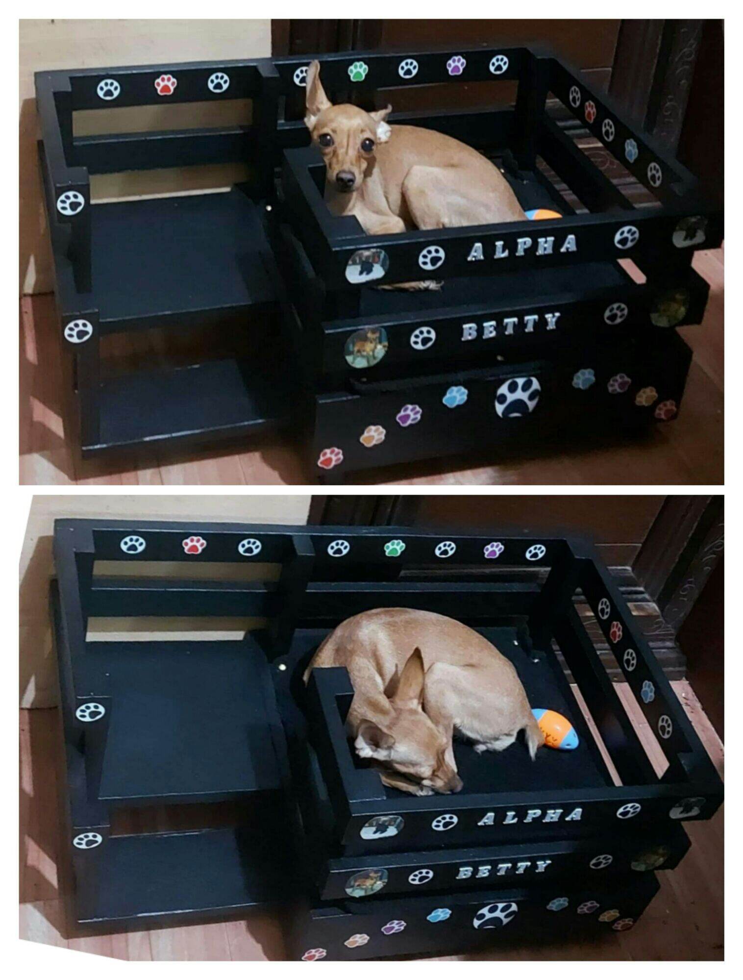 Wooden Dog crib with stairs (small) Lazada PH